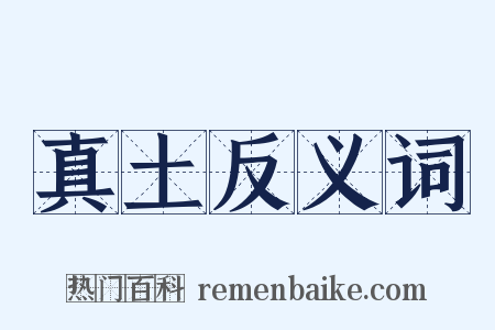 真土反义词是什么意思的图片